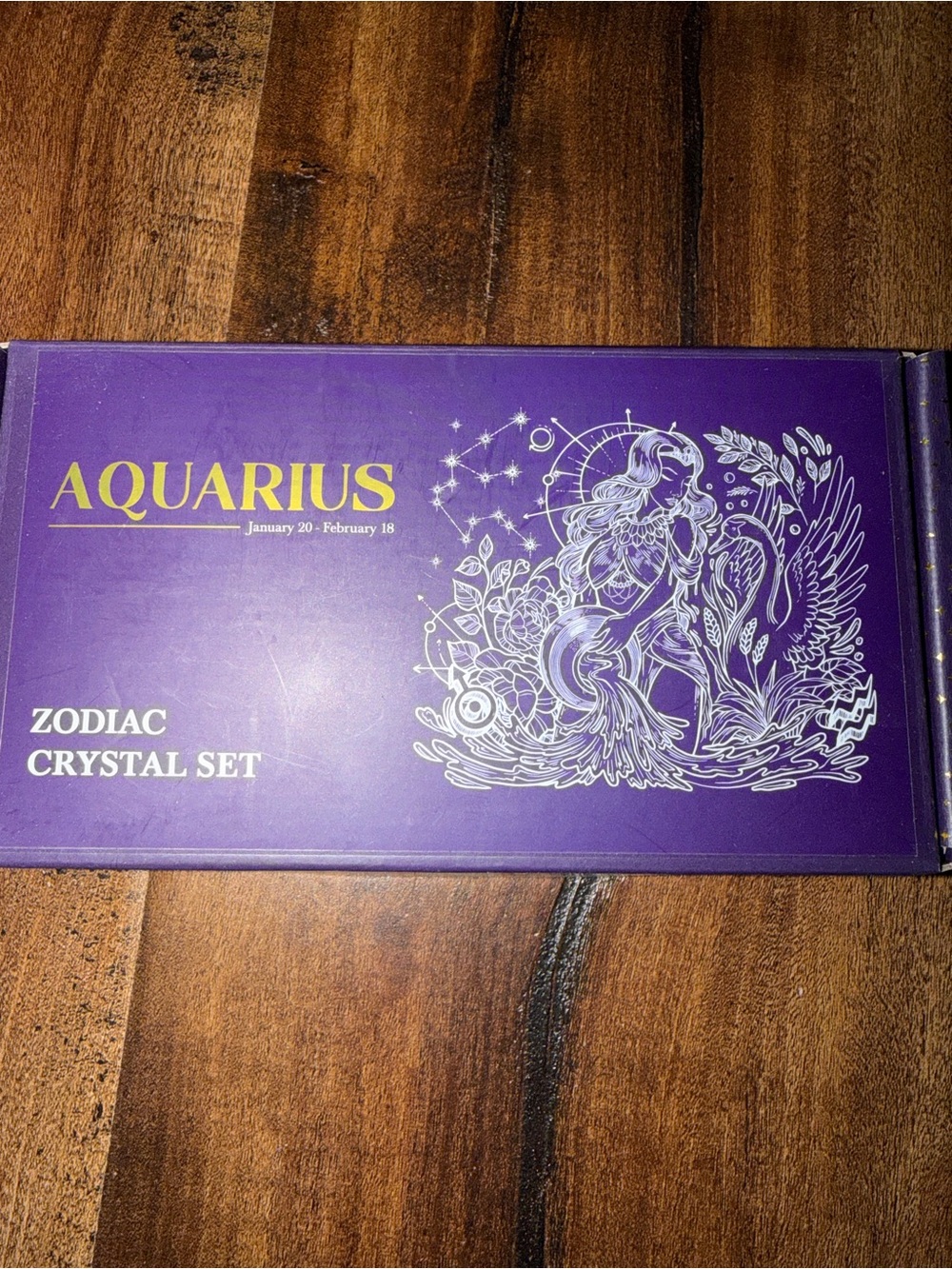 Aquarius Zodiac Crystal Set - Purple